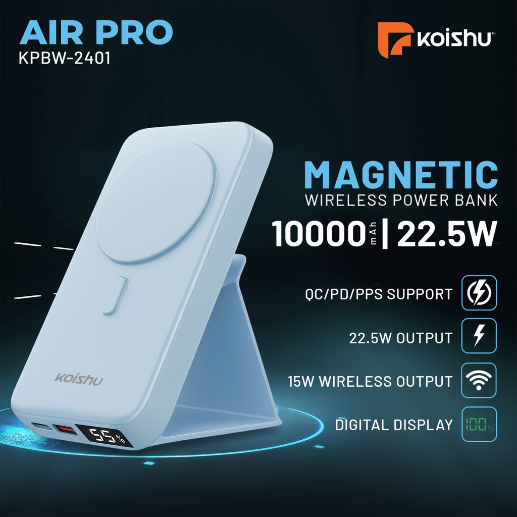 KOISHU Air Pro Wireless Magnetic Power Bank (KPBW-2401)