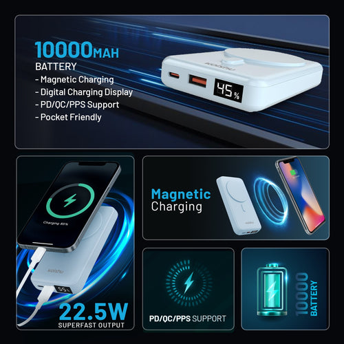 KOISHU Air Pro Wireless Magnetic Power Bank (KPBW-2401)