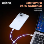 KOISHU C To C Braided Data Cable (65W Fast Charging)