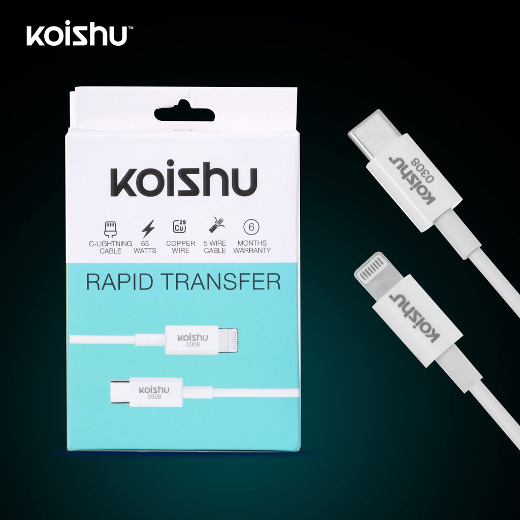 KOISHU C to Lightning Fast Charging Data Cable (65W)