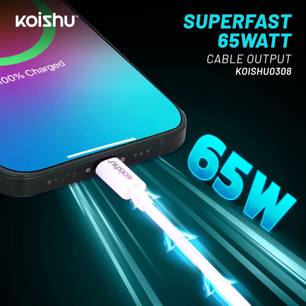 KOISHU C to Lightning Fast Charging Data Cable (65W)