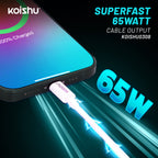 KOISHU C to Lightning Fast Charging Data Cable (65W)