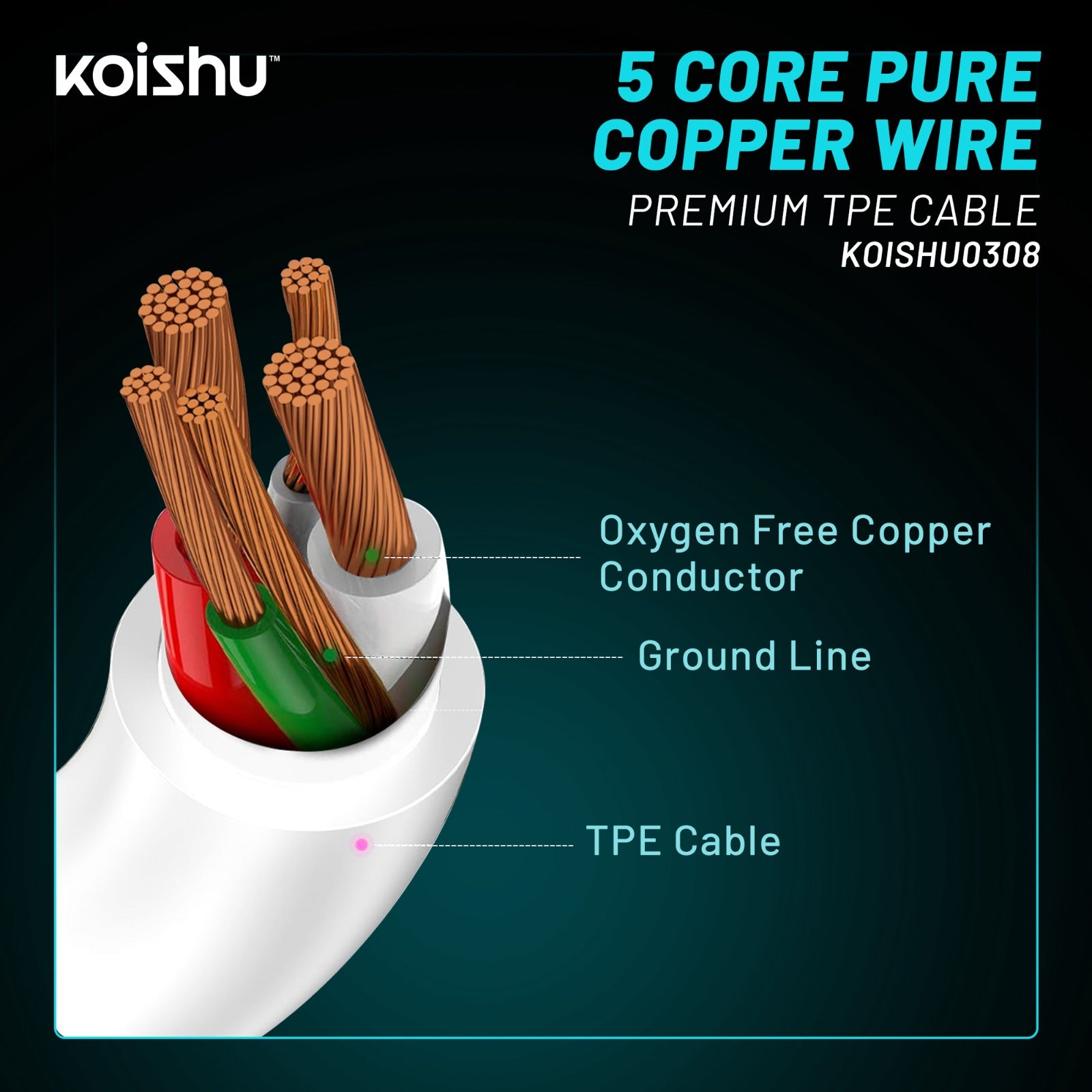 KOISHU C to Lightning Fast Charging Data Cable (65W)